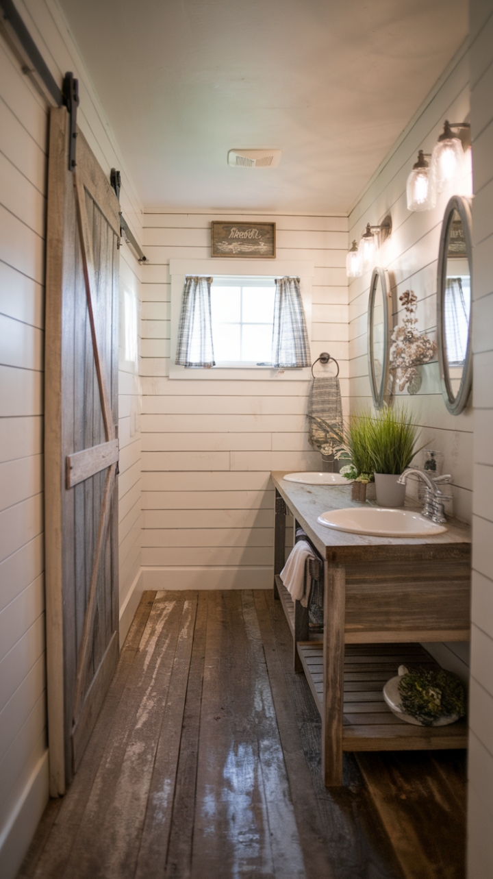 Charming Country Retreat: Rustic Elegance in the Bathroom