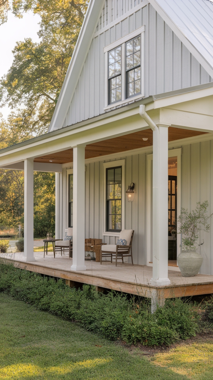 Serene Modern Farmhouse Porch Retreat
