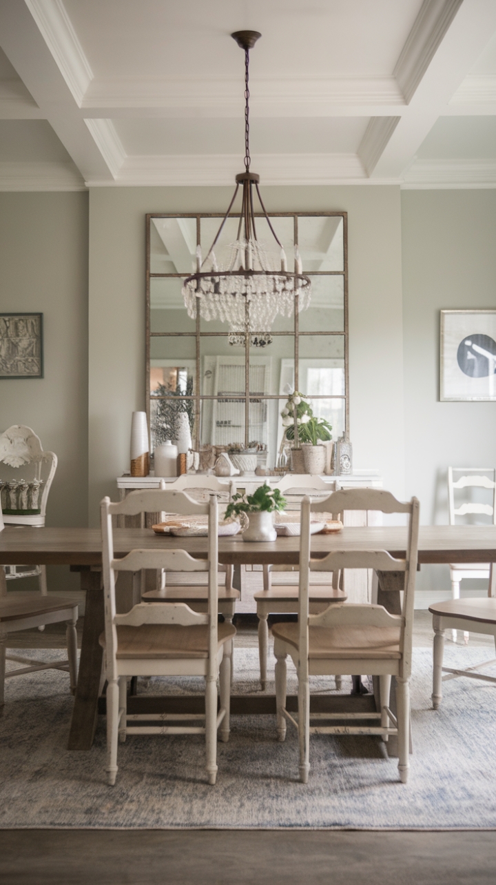 Charming Modern Farmhouse Dining Room with Rustic Elegance