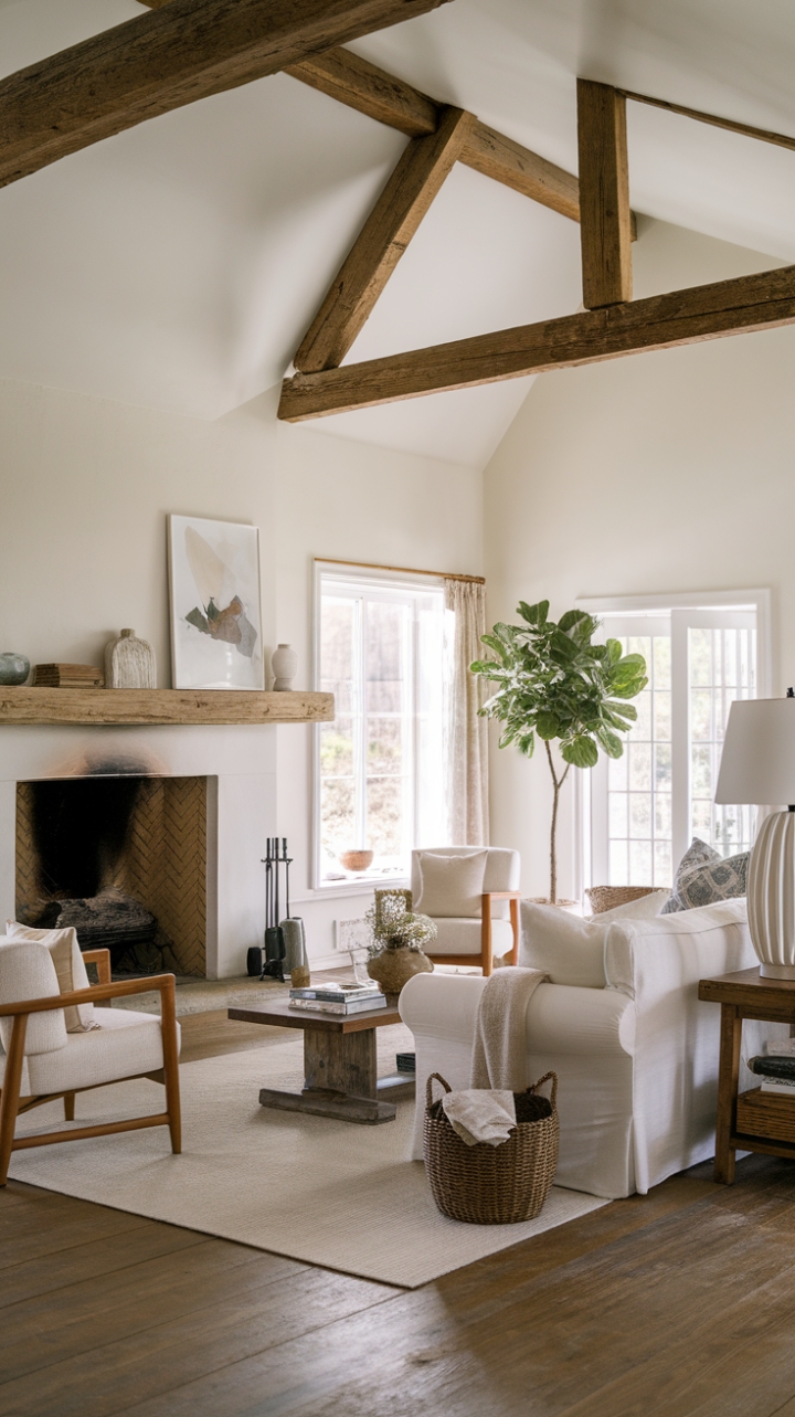 Scandinavian Farmhouse Living Room: Rustic Charm Meets Modern Minimalism
