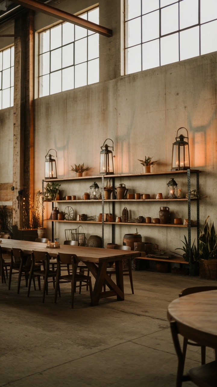 Industrial Elegance: A Warm and Textured Retreat