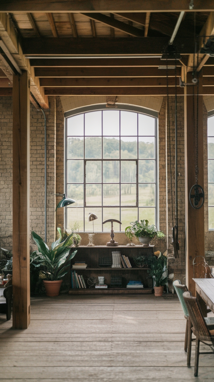 Farmhouse Industrial Charm with Cozy Details