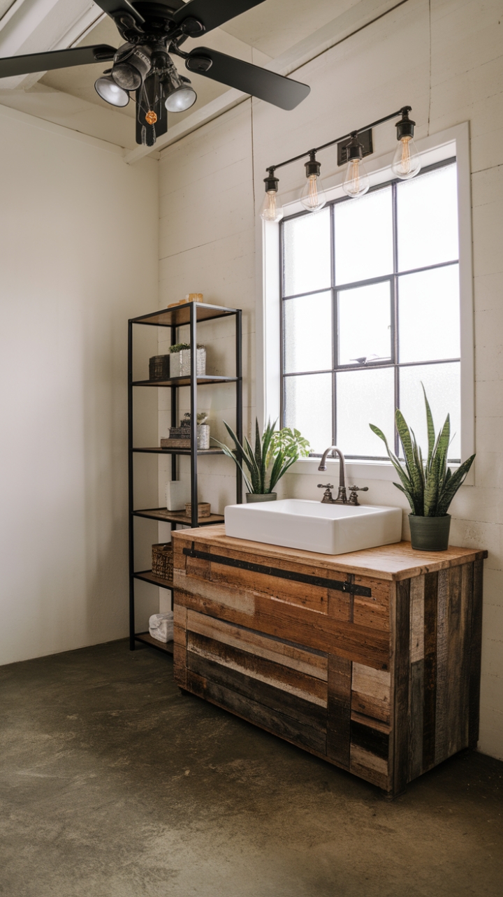 Urban-Inspired Rustic Farmhouse Bathroom Design