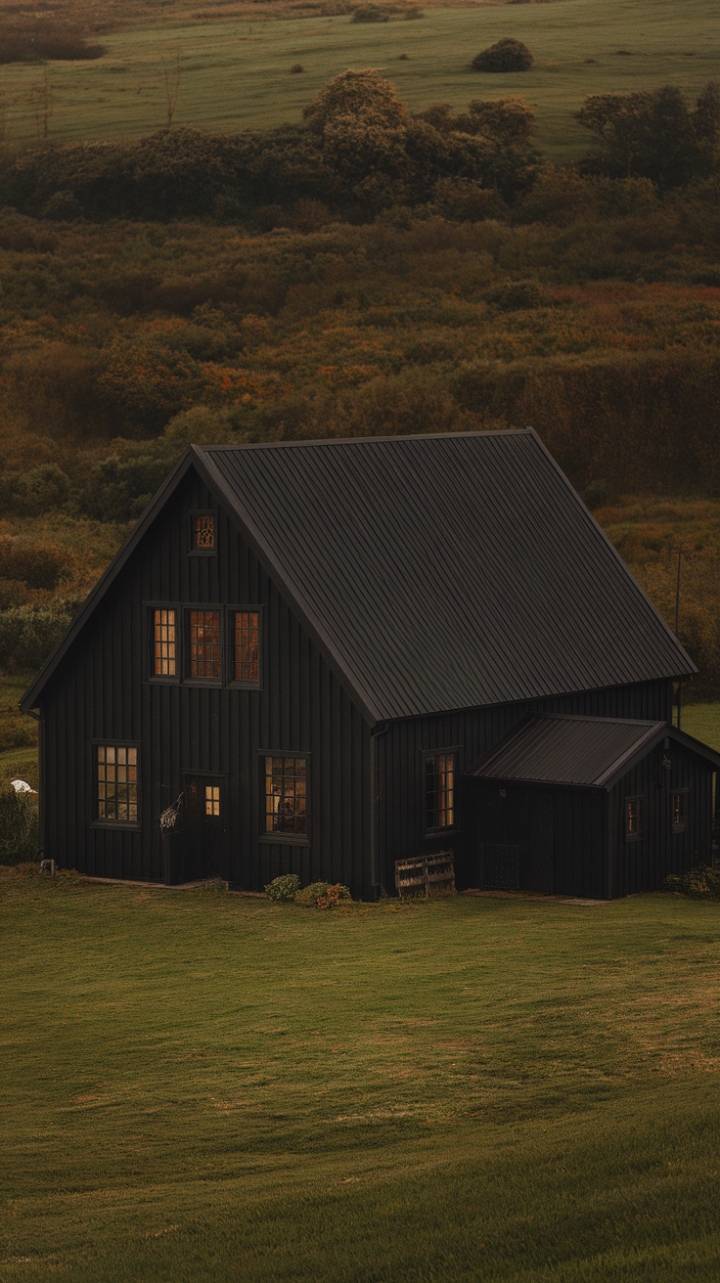 Rustic Elegance: A Dark Farmhouse's Modern Mystery