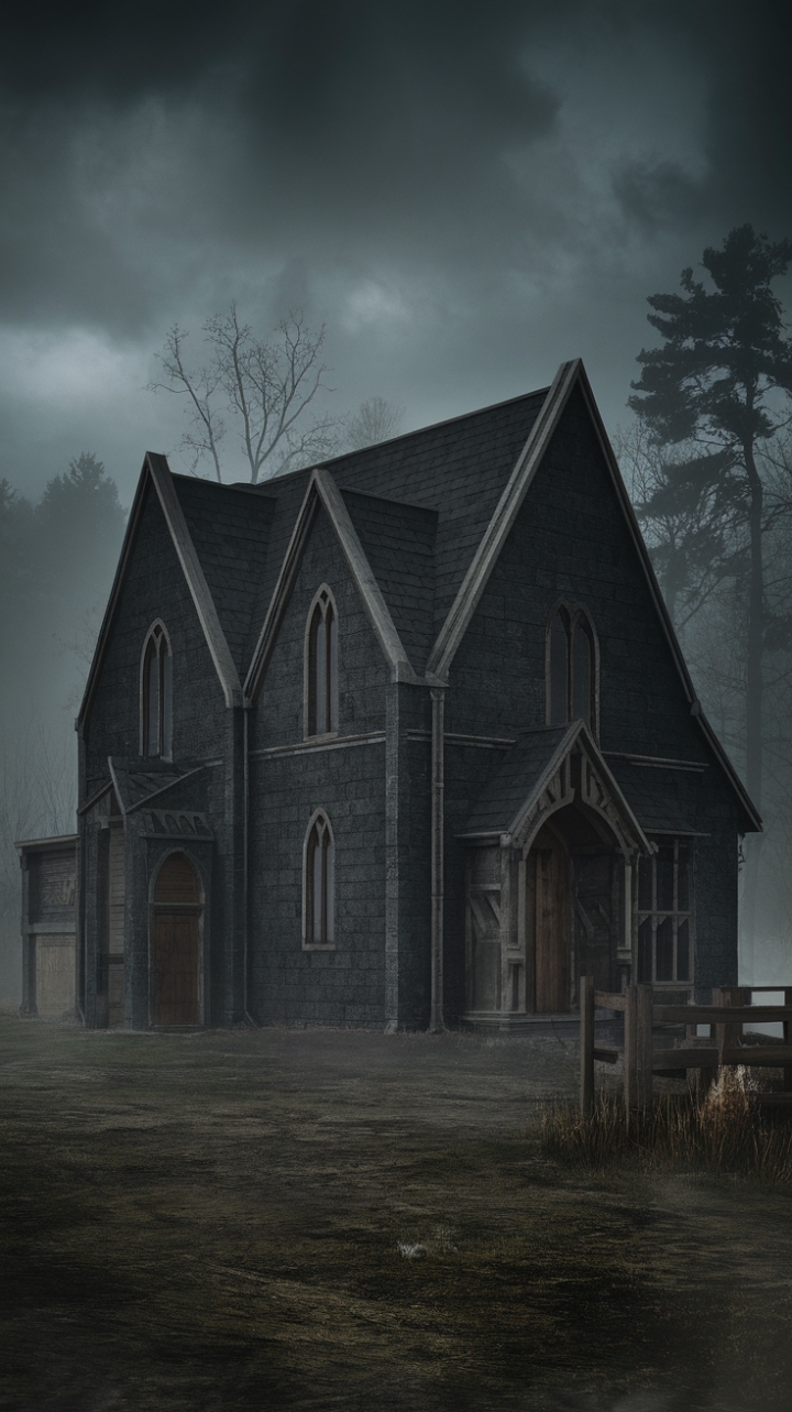Mystic Modern Gothic Retreat in the Mist