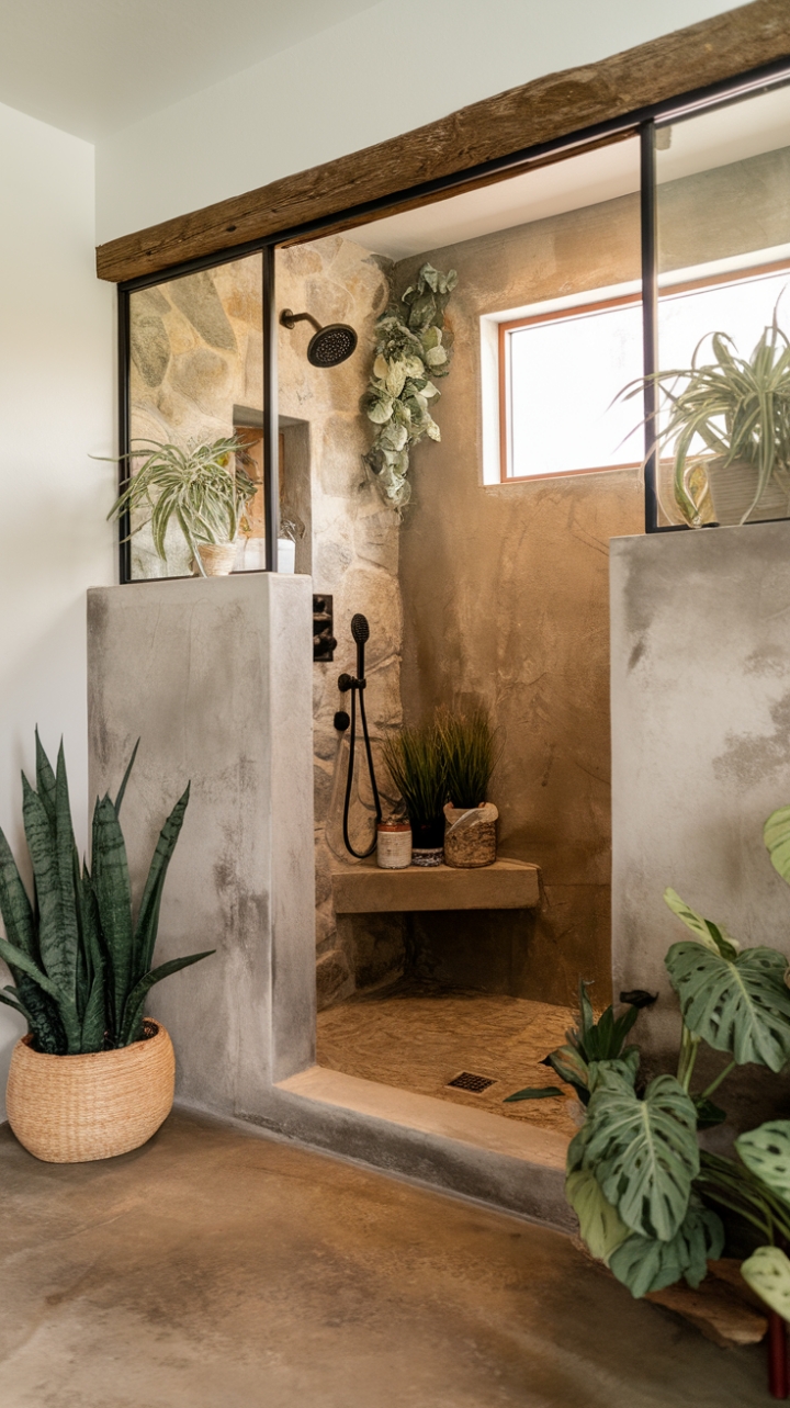 Nature-Inspired Serenity: Blending Rustic Materials with Contemporary Design