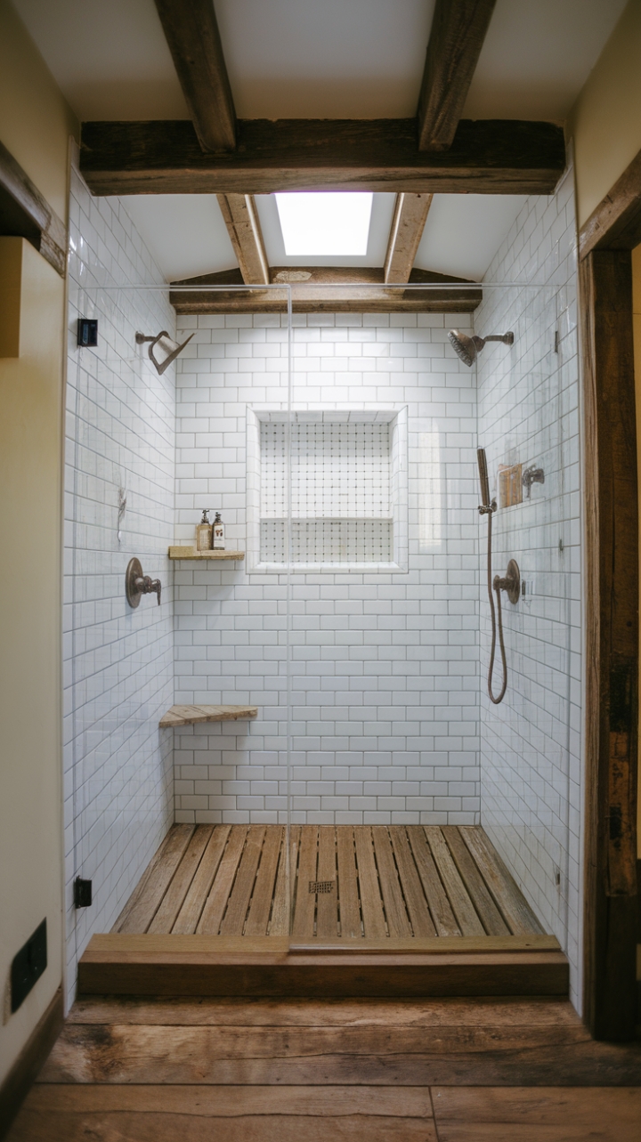 Rustic Modern Farmhouse Walk-In Shower