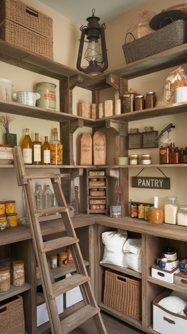 Vintage-Inspired Kitchen Storage: A Cozy, Timeless Retreat