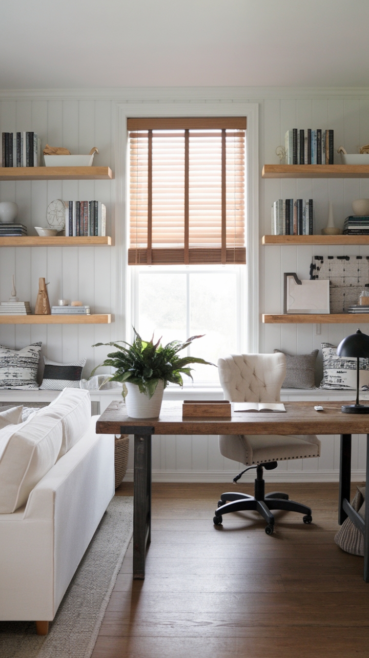 Serene Modern Farmhouse Home Office