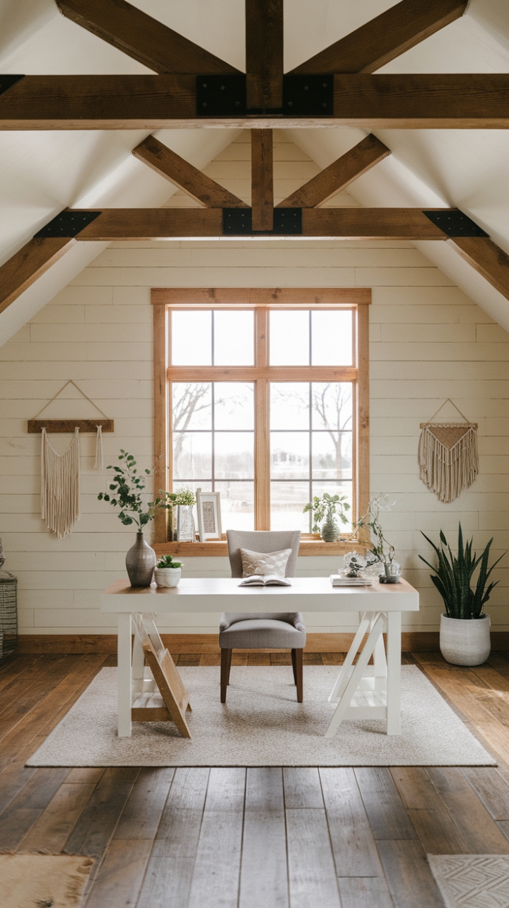 Modern Farmhouse Home Office: A Serene and Stylish Workspace