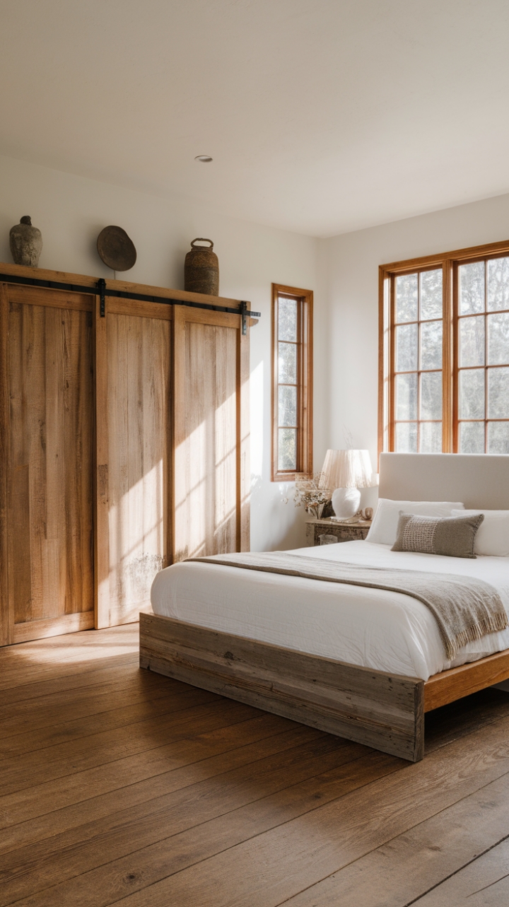 Bright and Warm Rustic Master Bedroom for Peaceful Rejuvenation