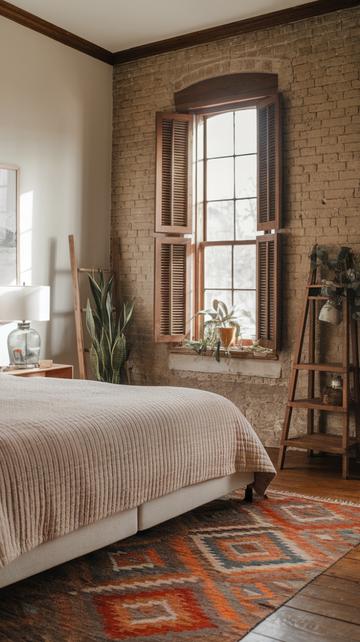 Rustic Charm: A Warm and Inviting Bedroom Sanctuary