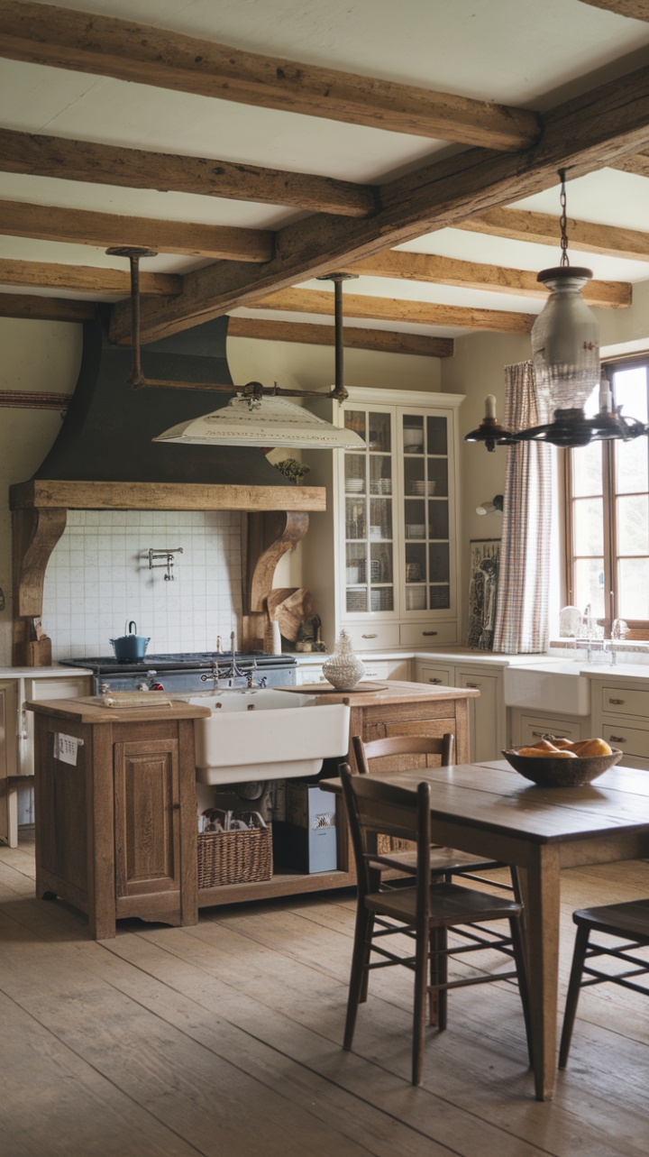 A Warm, Inviting Kitchen with Vintage Details and Contemporary Function