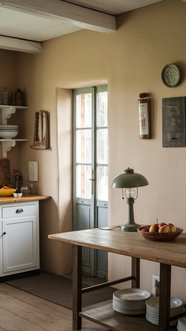 Rustic Charm: A Cozy Kitchen with Warm Wooden Tones
