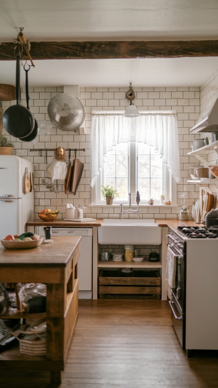 Charming Modern Farmhouse Kitchen with Rustic Elegance