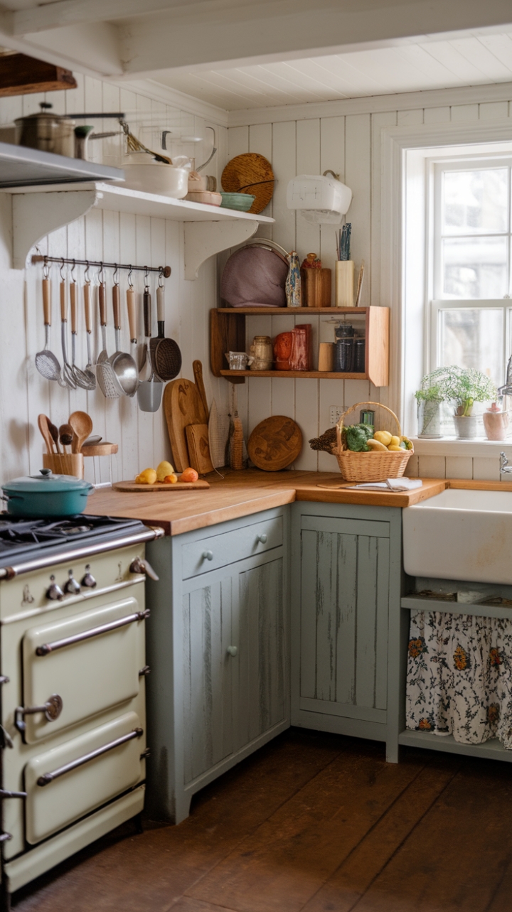 A Cozy Kitchen Embracing Cottage Charm