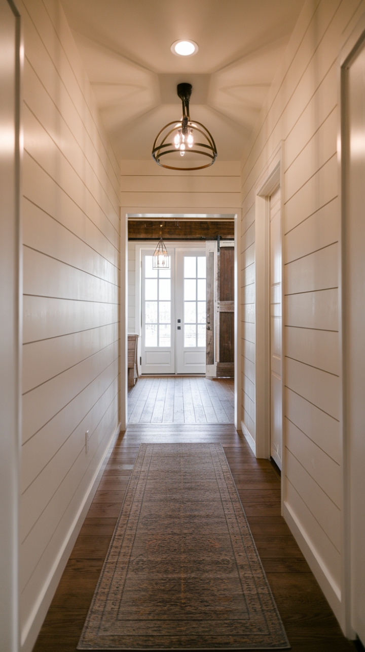 Rustic Charm Meets Modern Elegance in the Hallway