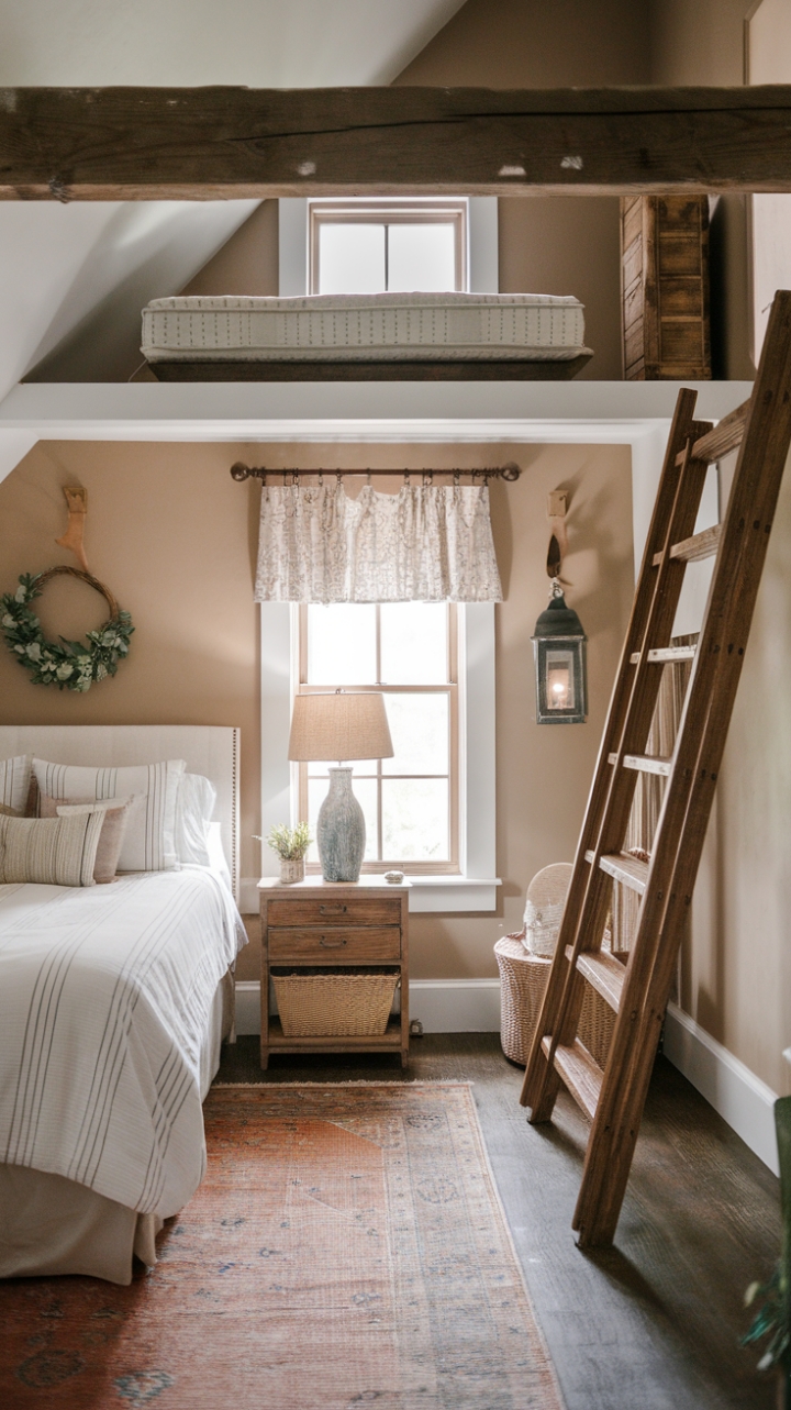 Rustic Charm: A Cozy Farmhouse Bedroom Retreat