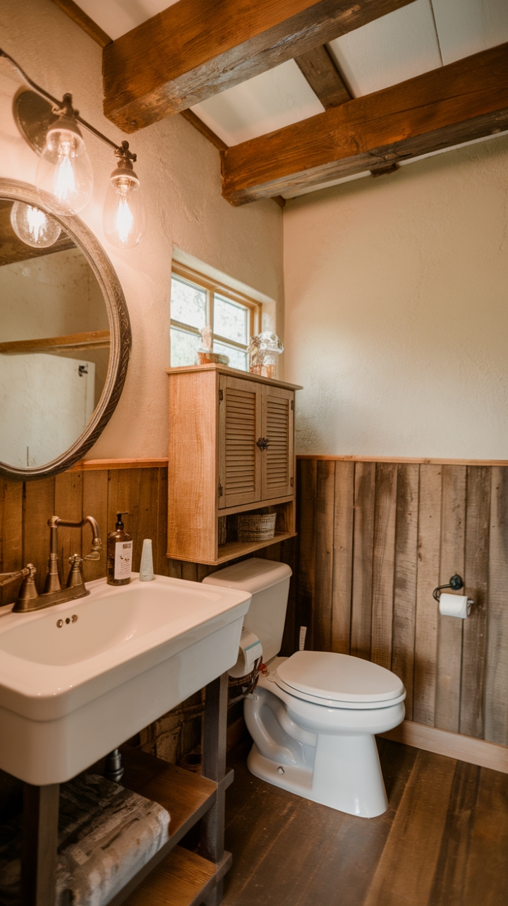 Rustic Elegance: Modern Farmhouse Guest Bathroom