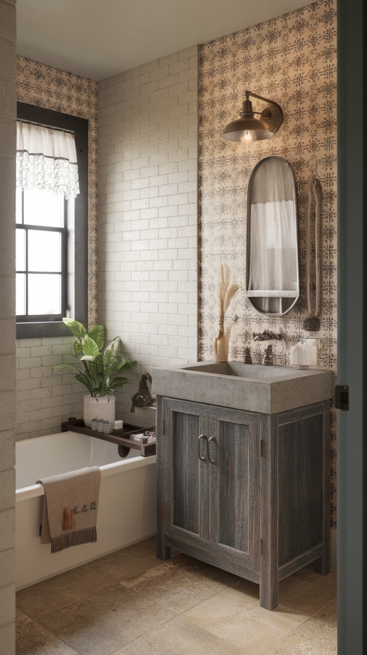 Charming Small Guest Bathroom with Modern Farmhouse Flair