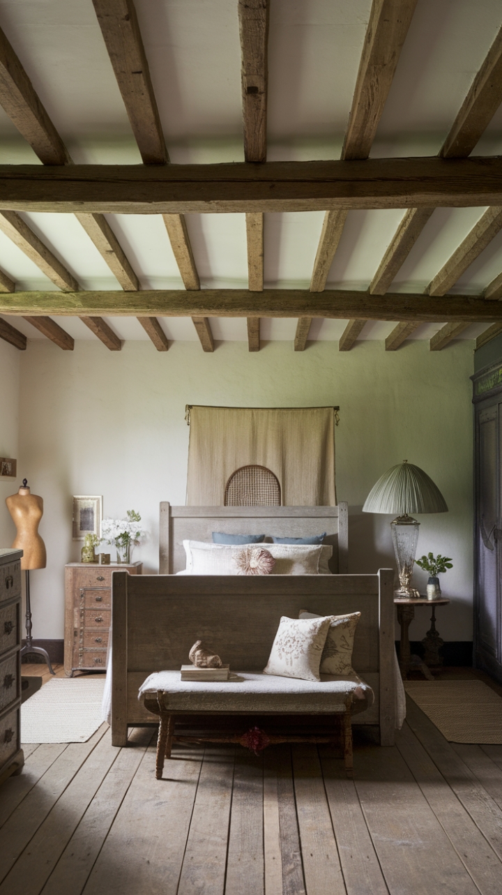 Rustic Elegance: A Cozy Country Bedroom Retreat