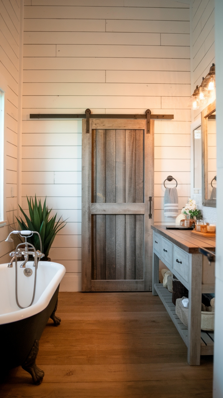 Rustic Charm Meets Modern Elegance in This Bathroom Design