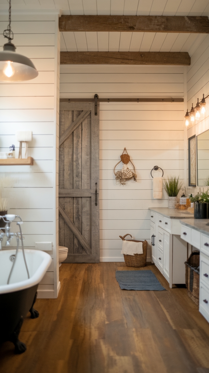 Modern Farmhouse Bathroom Charm