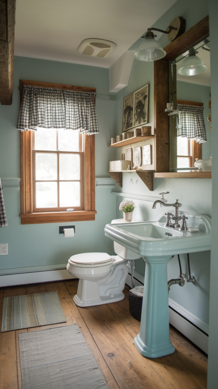 Rustic Elegance: Vintage Farmhouse Half Bath Inspiration