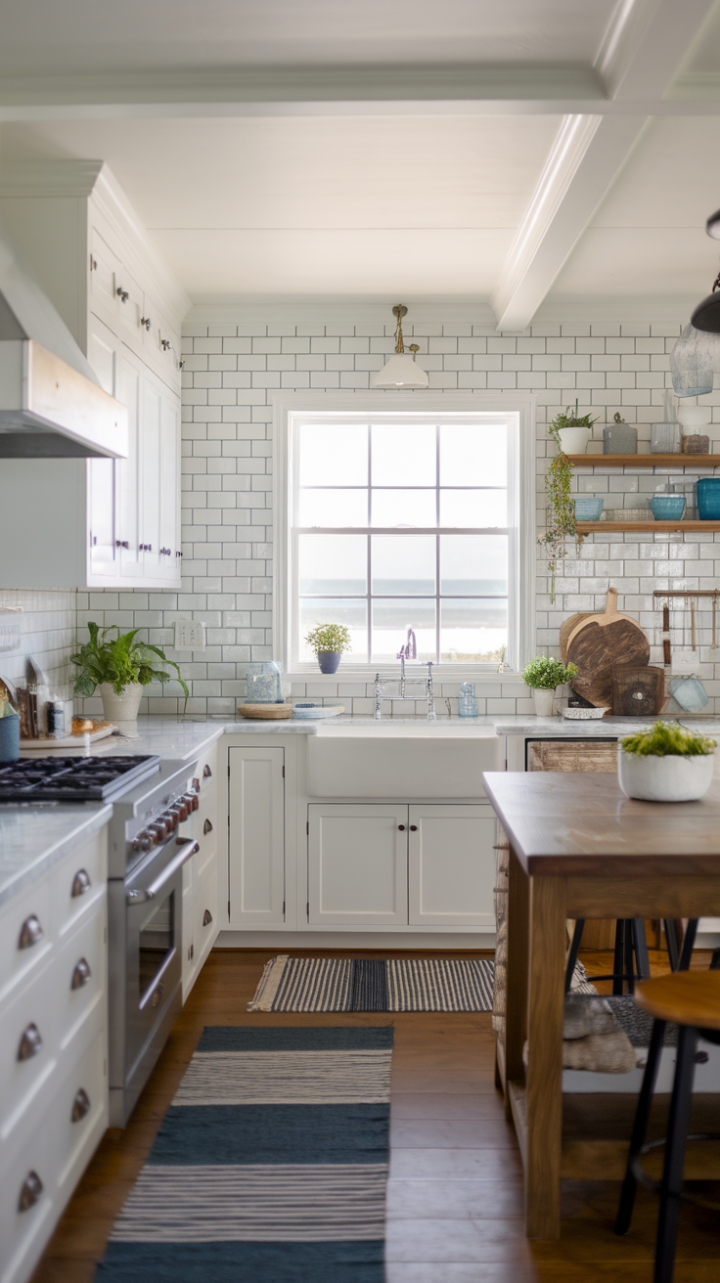 Coastal Elegance: A Bright Modern Farmhouse Kitchen