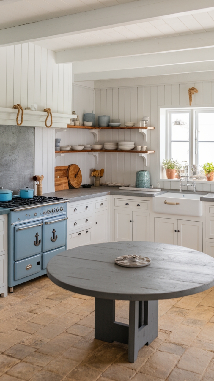 Cozy Coastal Kitchen with Modern Elegance