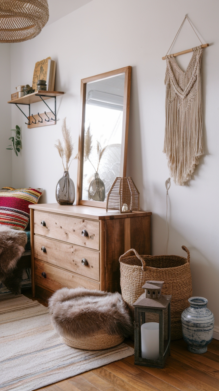 Rustic Charm Meets Bohemian Flair in a Curated Space