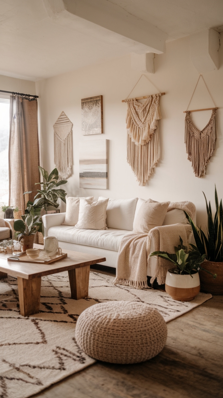 A Calm, Creative Living Room Blend