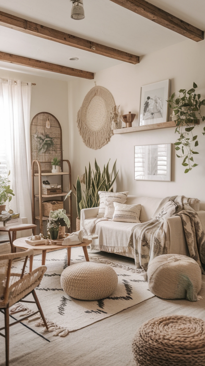 Embracing Relaxed Sophistication in a Lush, Earthy Living Space