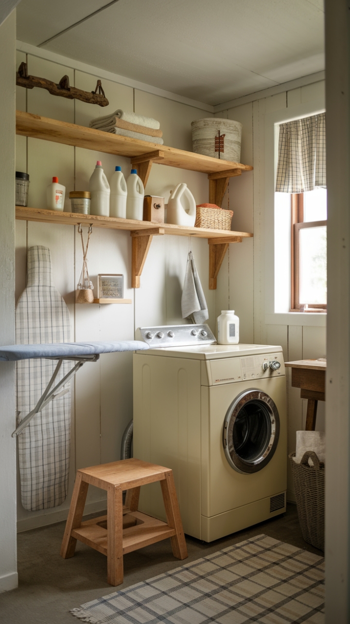 Charming Rustic Laundry Room Blends Function and Vintage Style
