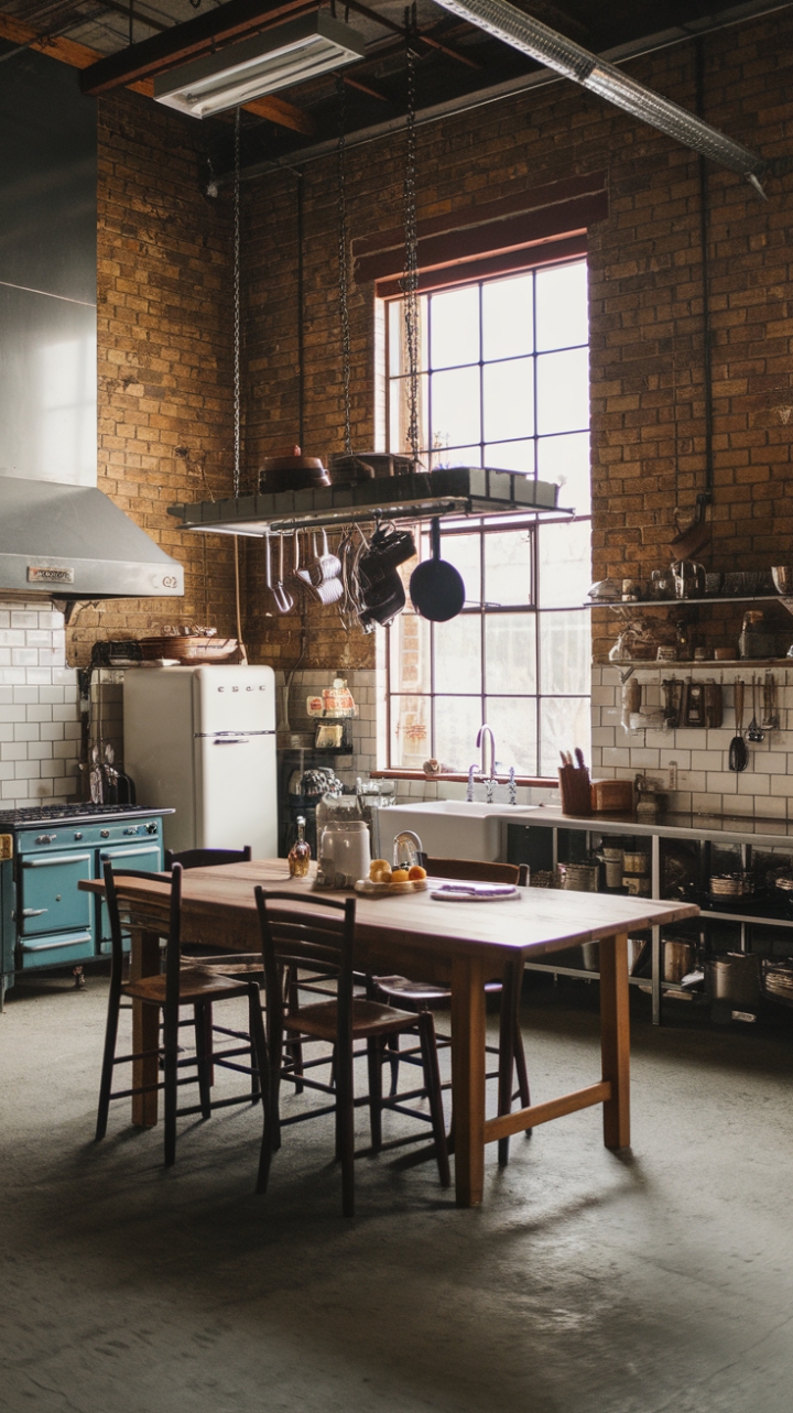Industrial Charm Meets Modern Functionality in a Loft-Style Kitchen