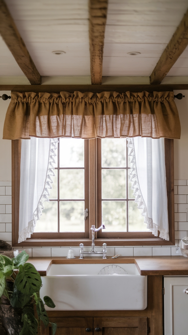 Cozy Countryside Touch: Ruffled Burlap Adds Rustic Elegance