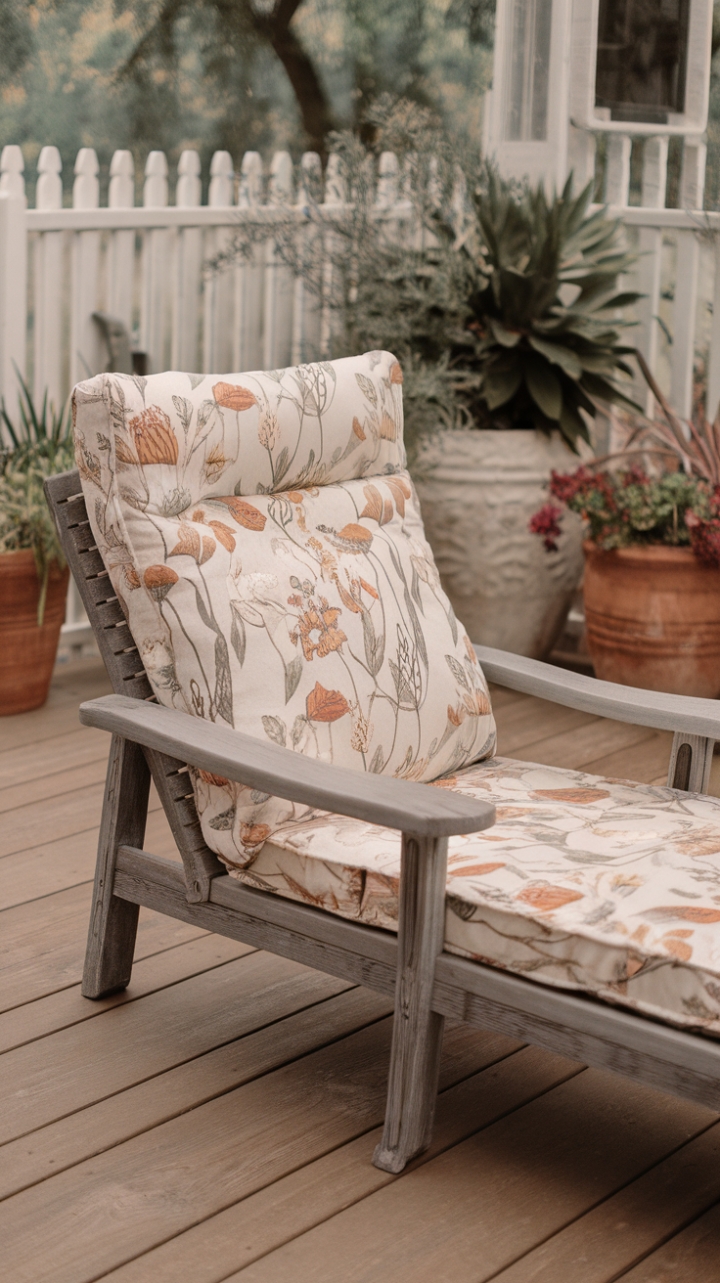 Charming Rustic Farmhouse Lounge Chair for Outdoor Serenity