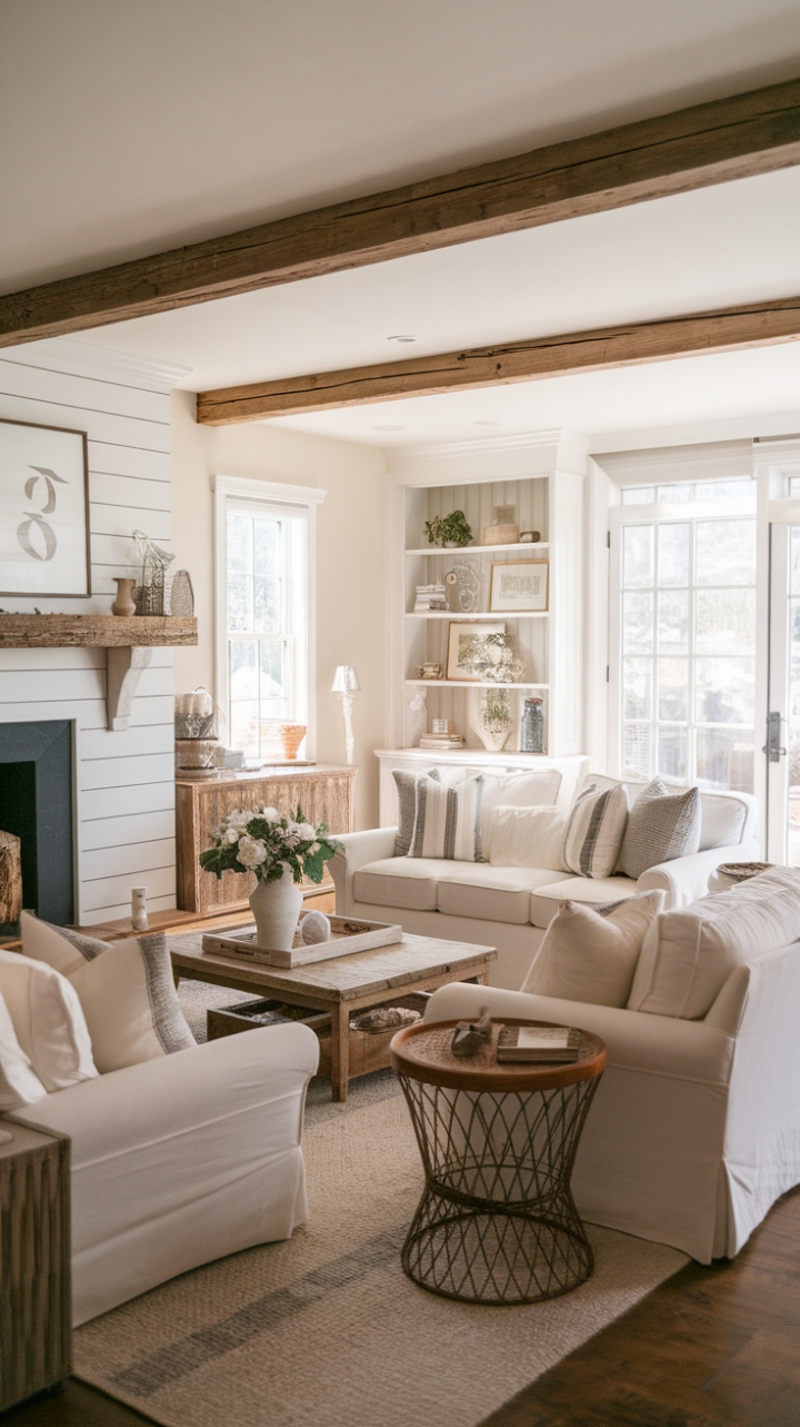 Warm & Inviting Country Lounge with Vintage Flair