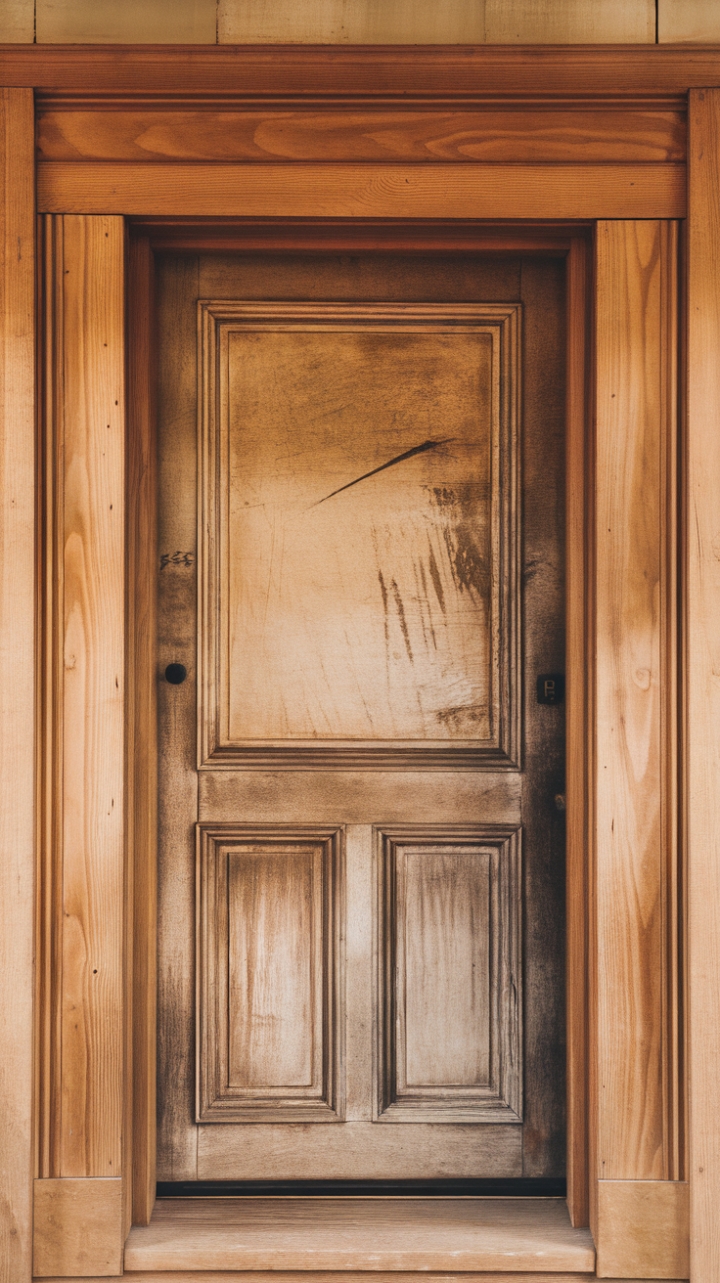 Timeless Charm of a Weathered Farmhouse Door