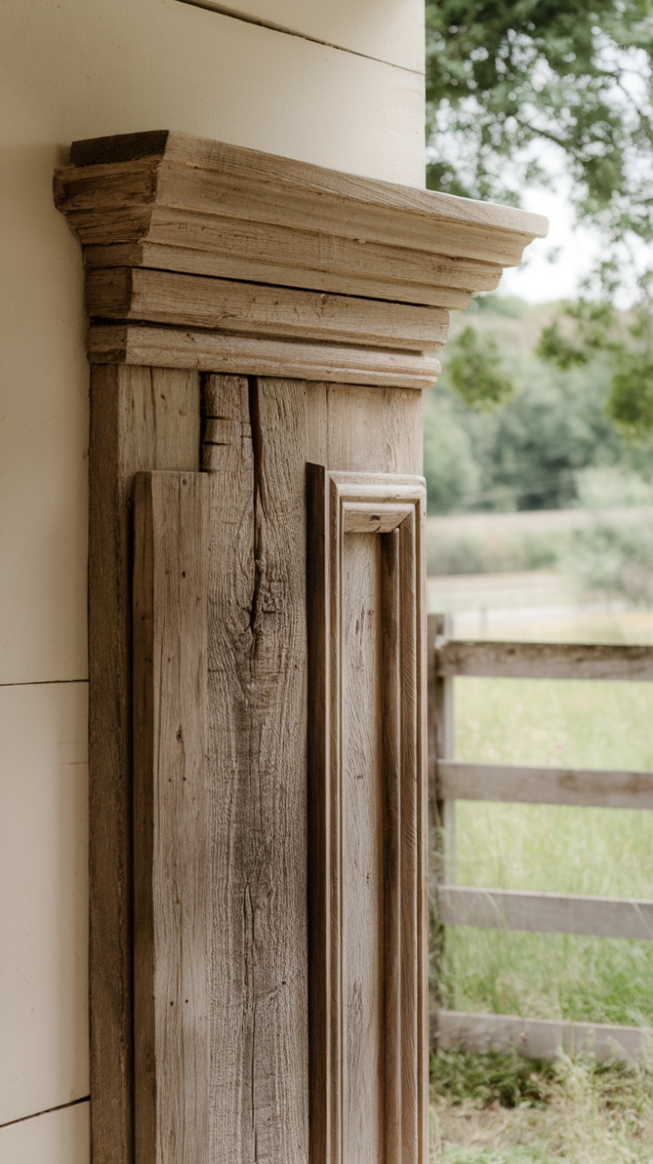 Enduring Style: Rustic Door Trim Enhances Countryside Charm