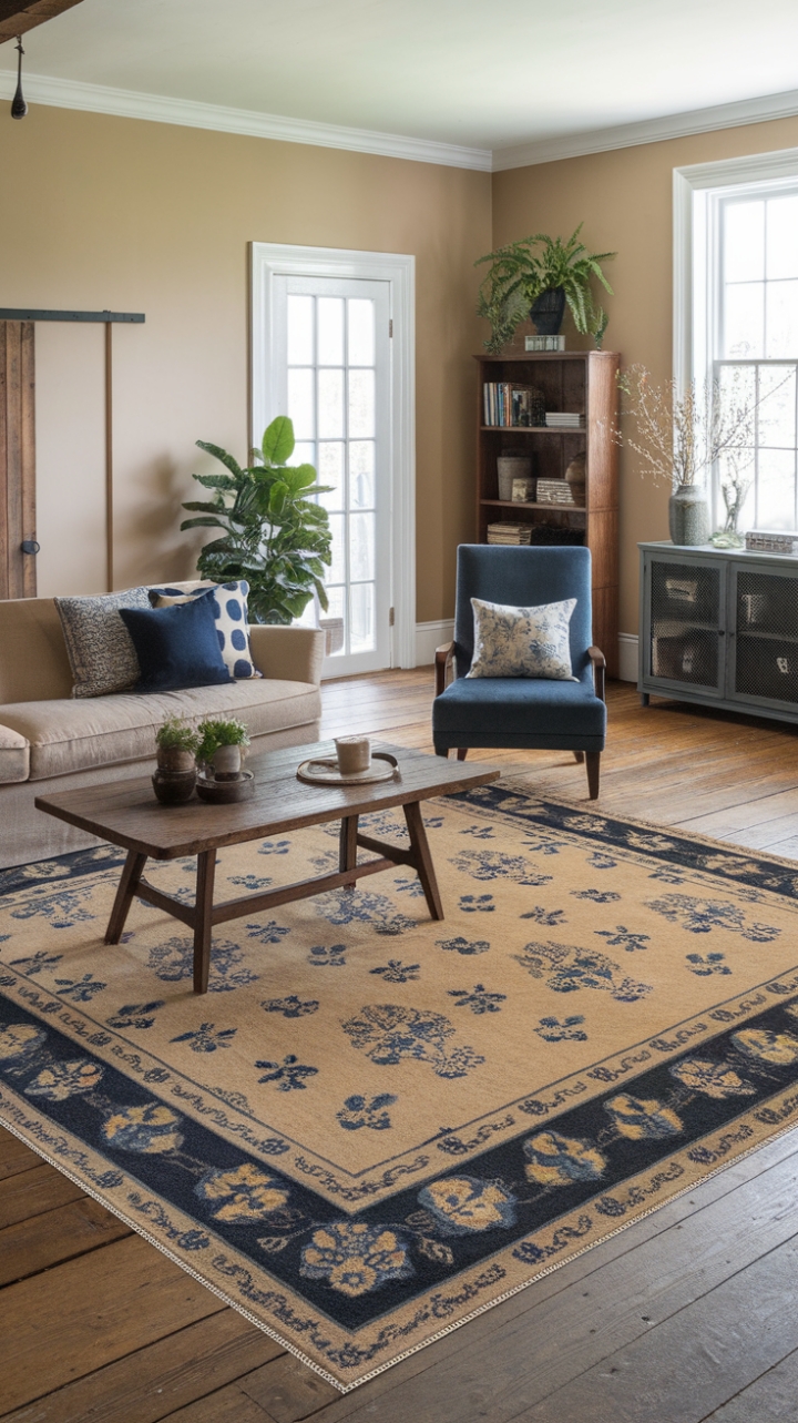 Rustic Elegance: A Warm, Country-Inspired Living Space