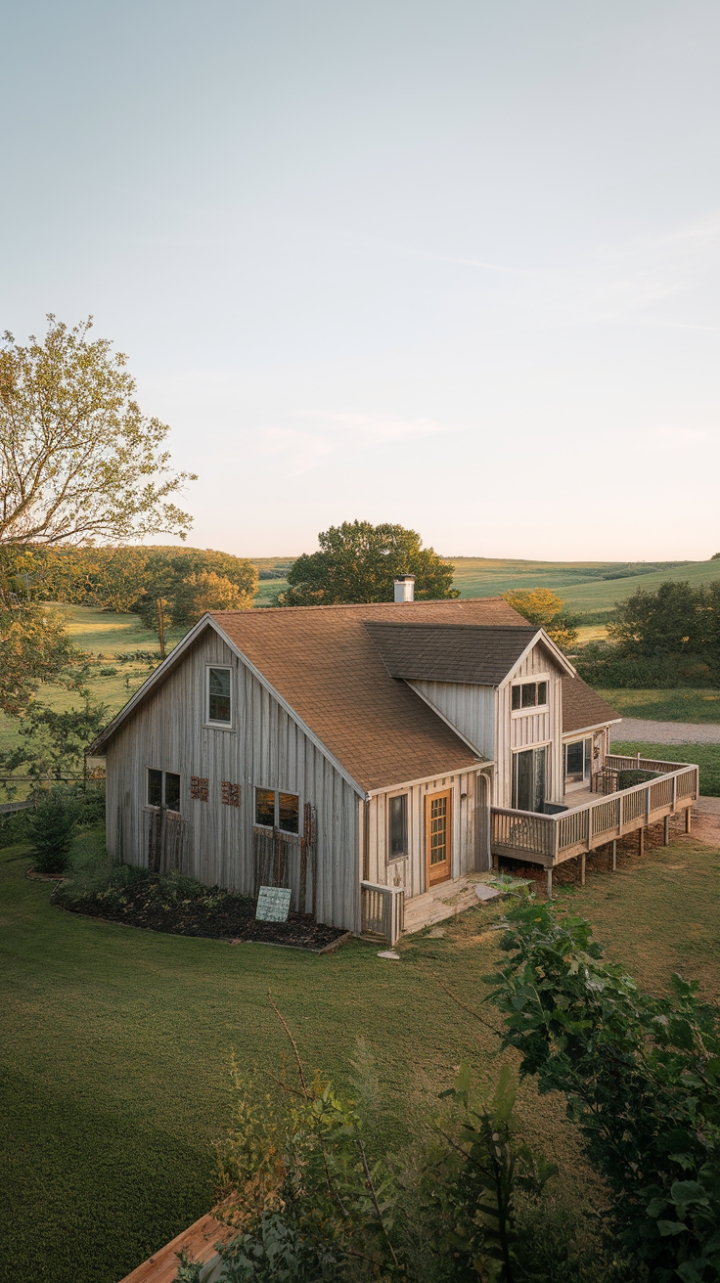 Serene Single-Story Farmhouse with Scenic Deck