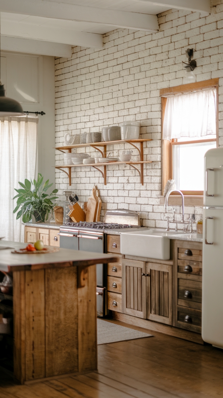 Rustic Elegance: A Charming Farmhouse Kitchen That Invites Gathering