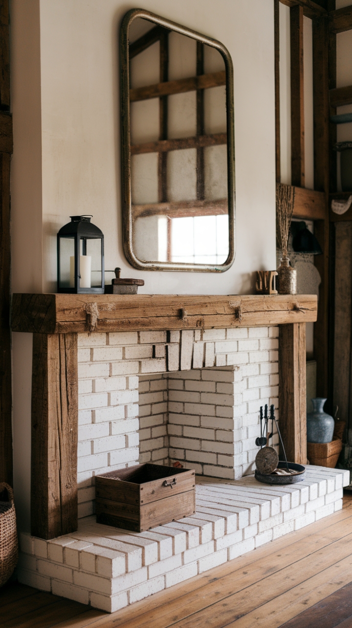 Charming Farmhouse Focal Point with Vintage Touches