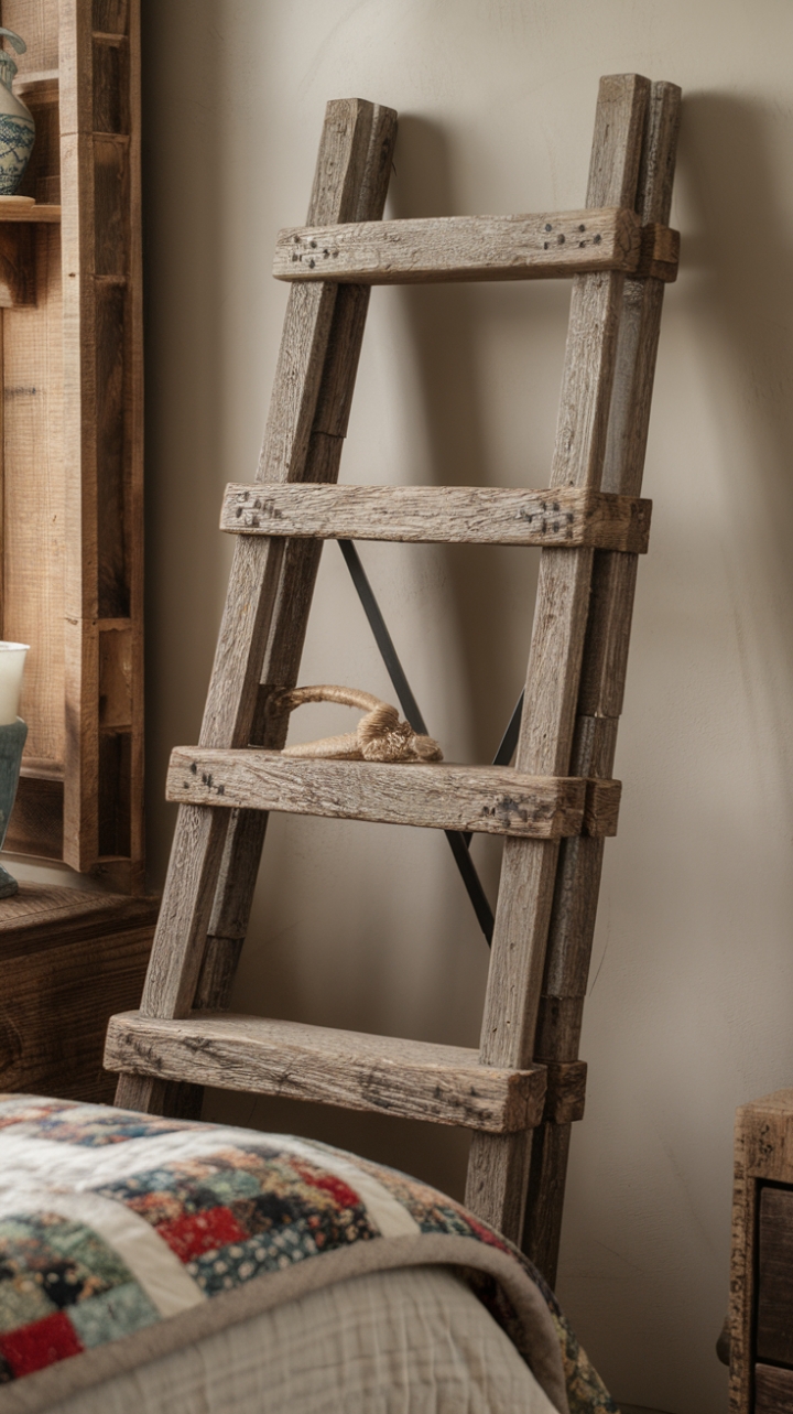 Rustic Ladder Brings Warmth and Charm to Cozy Spaces