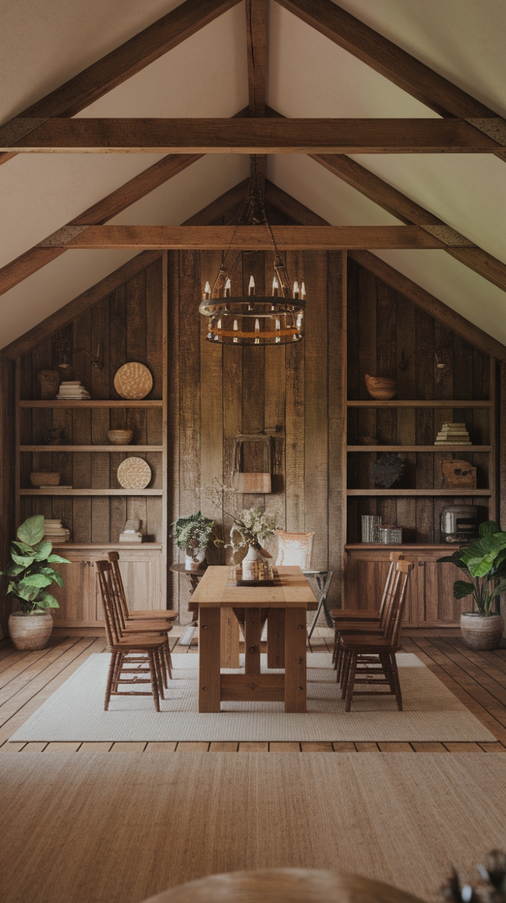 Rustic Elegance: A Cozy Farmhouse Dining Retreat