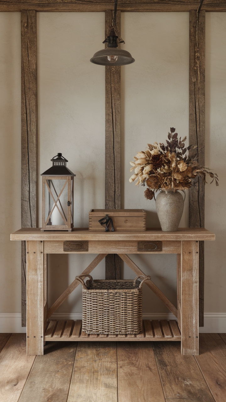 Rustic Elegance: Distressed Wood and Thoughtful Details