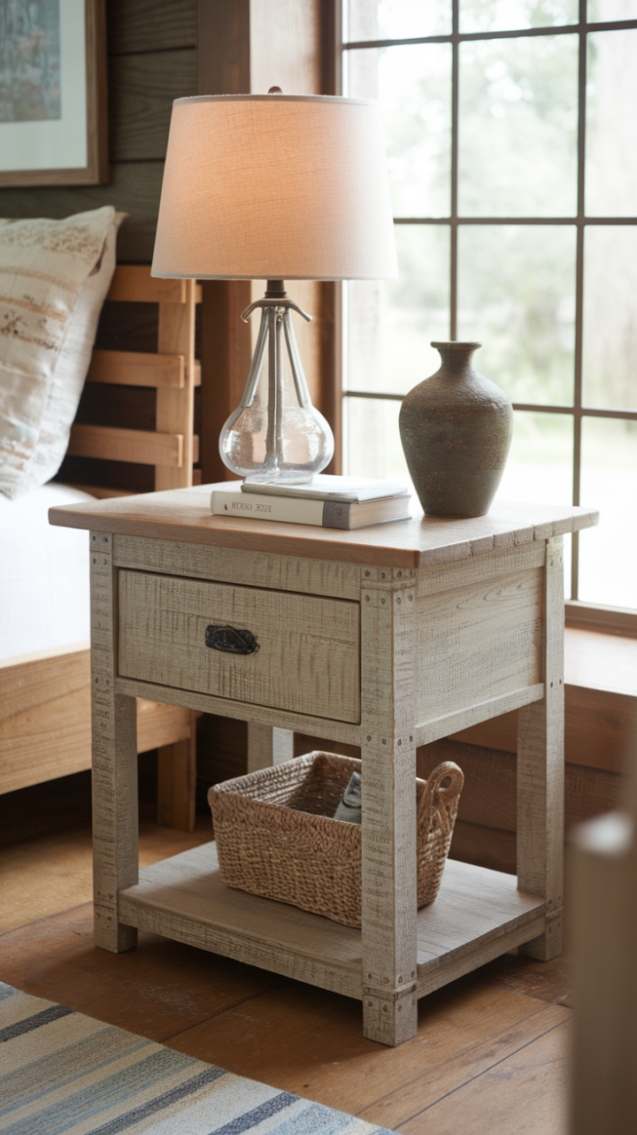 Rustic Charm: The Perfect Nightstand for a Cozy Country Retreat