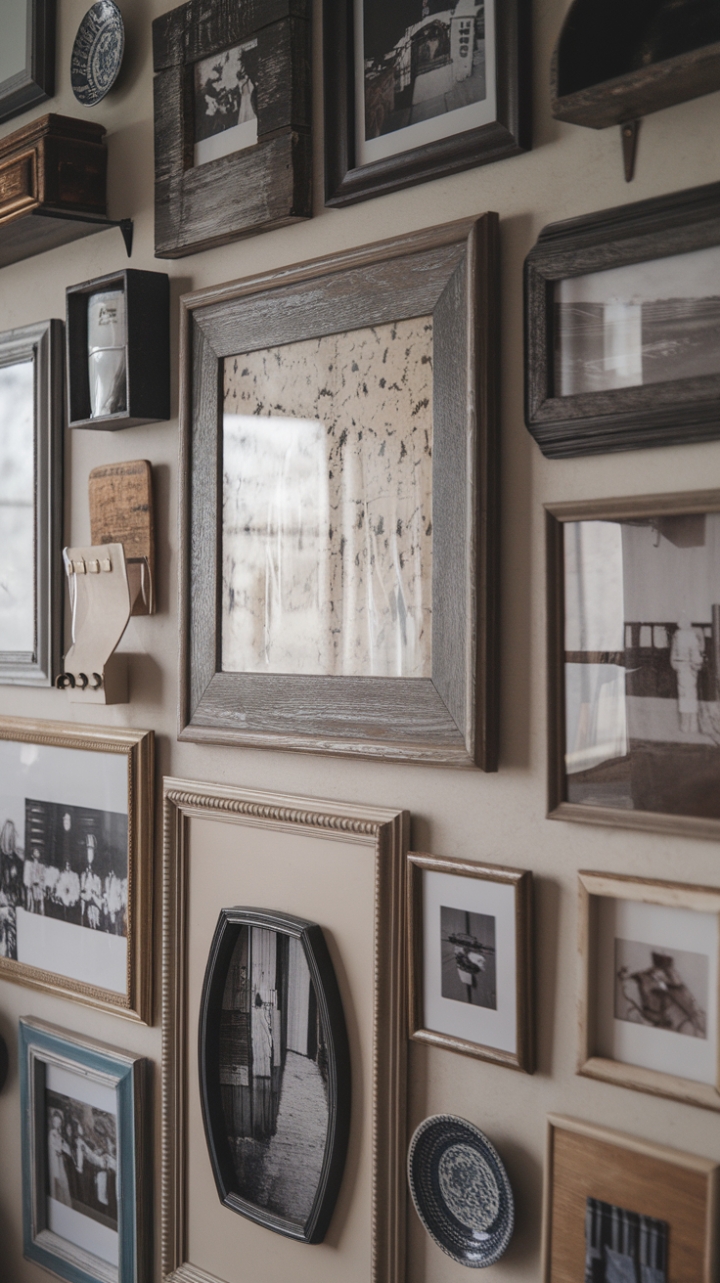 Elegant Photo Cluster Adds Warmth to Farmhouse Decor