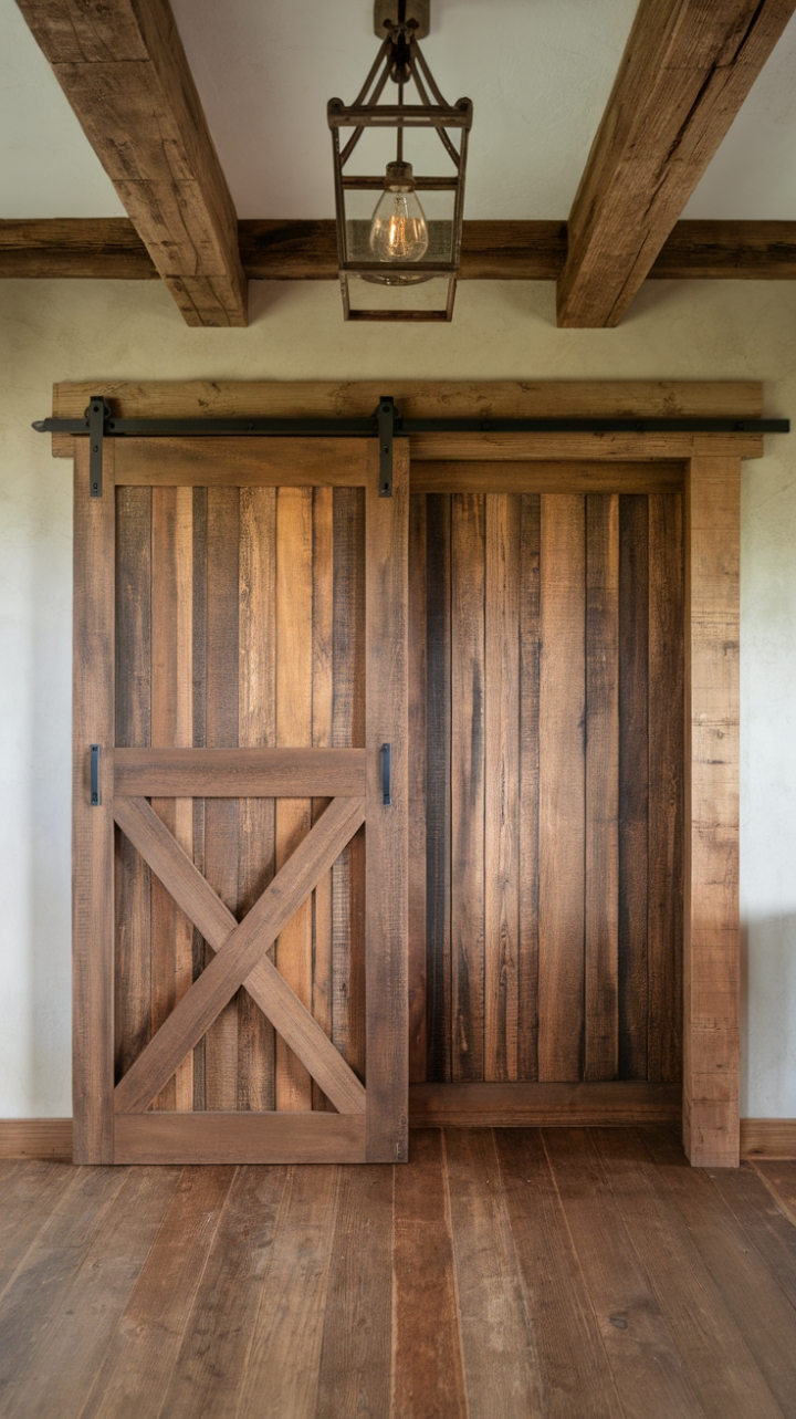 Rustic Charm: Sliding Barn Door with Z-Brace Detail